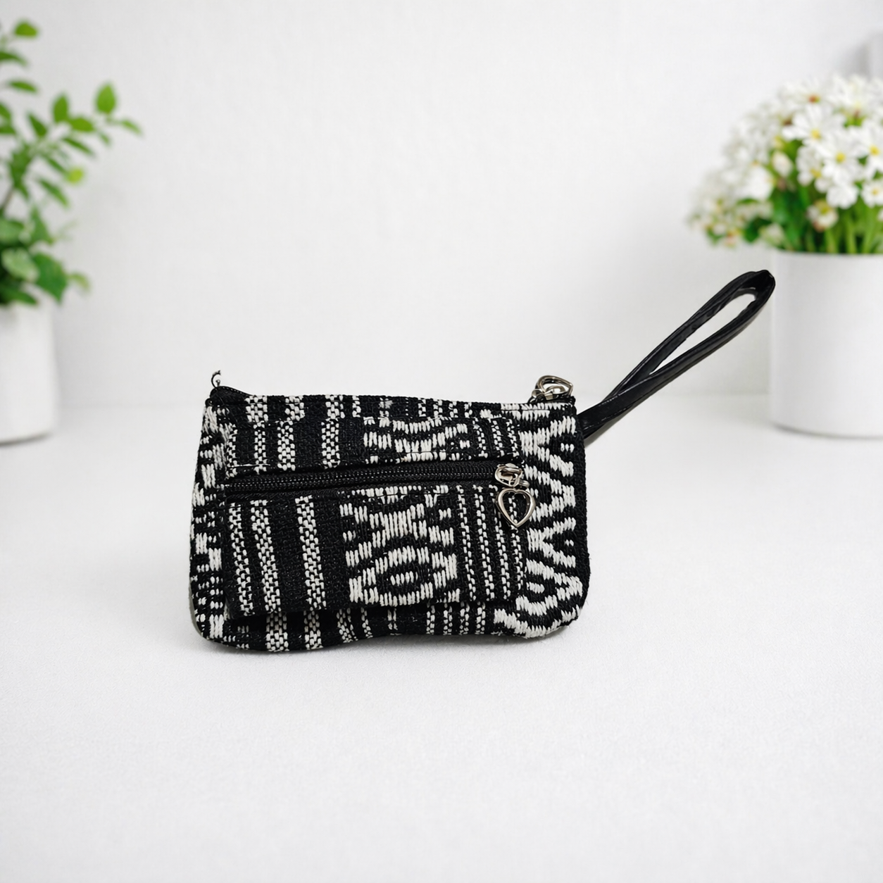 Boho Double Zipper Coin Purse