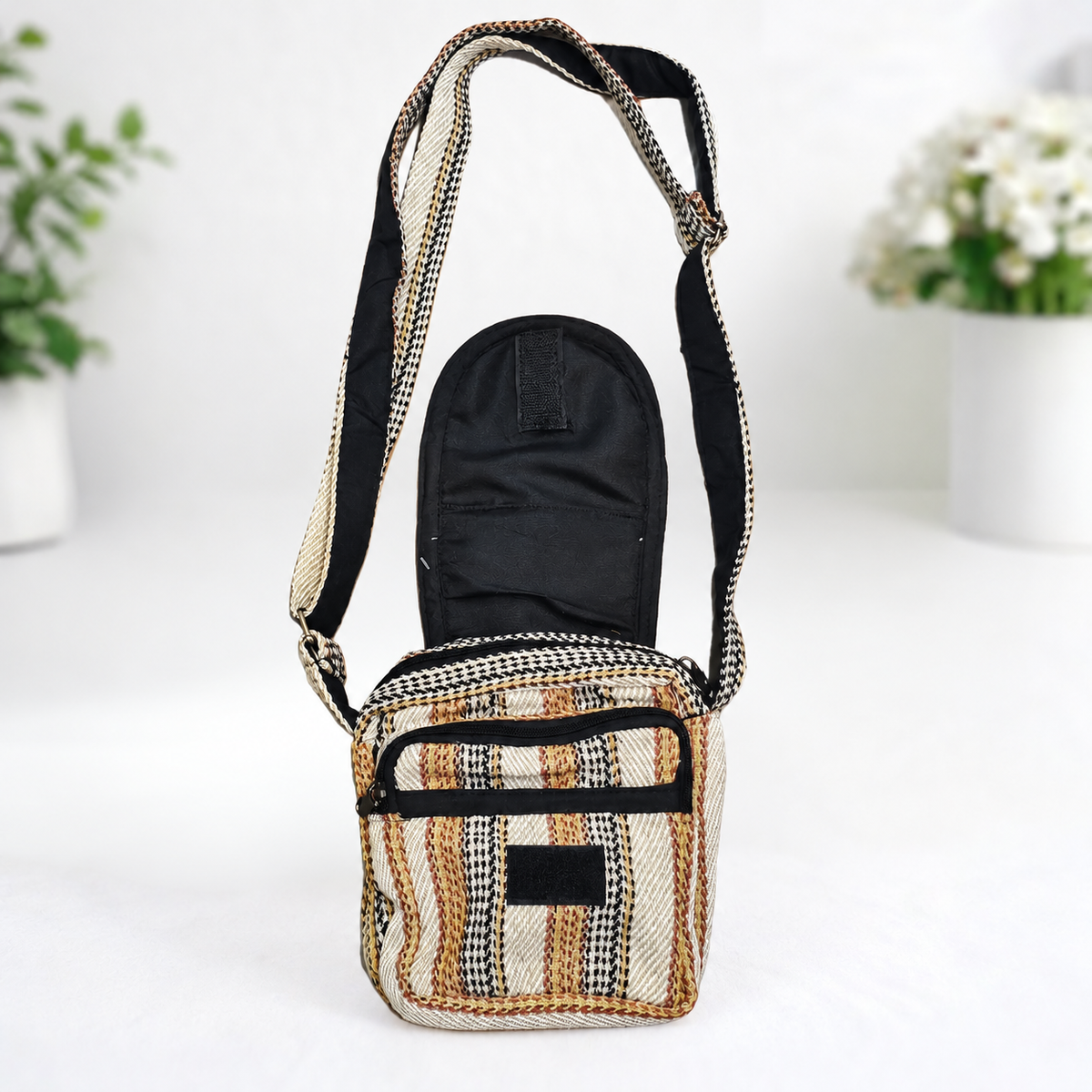 Black and Golden Multi Pocket Camera Bag