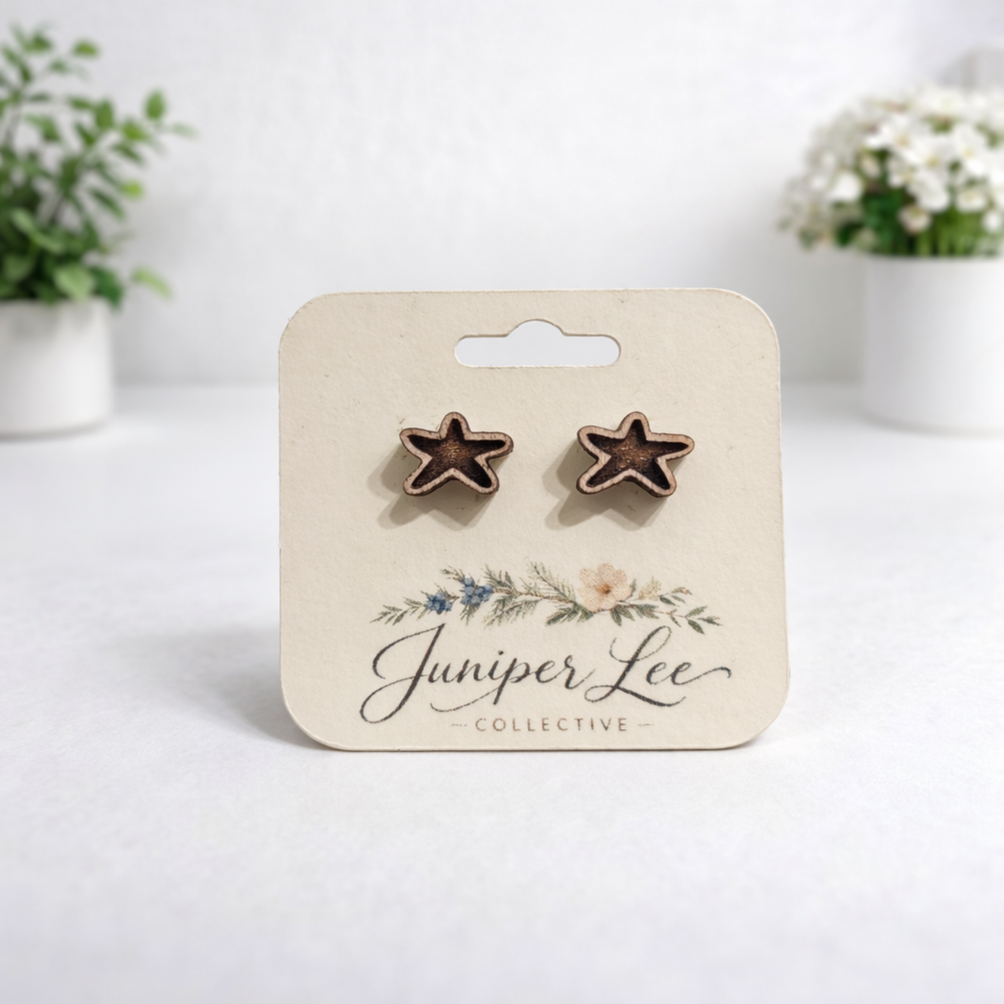 Wooden Stud Earrings