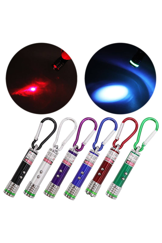 Keychain Flashlight with Laser Pointer