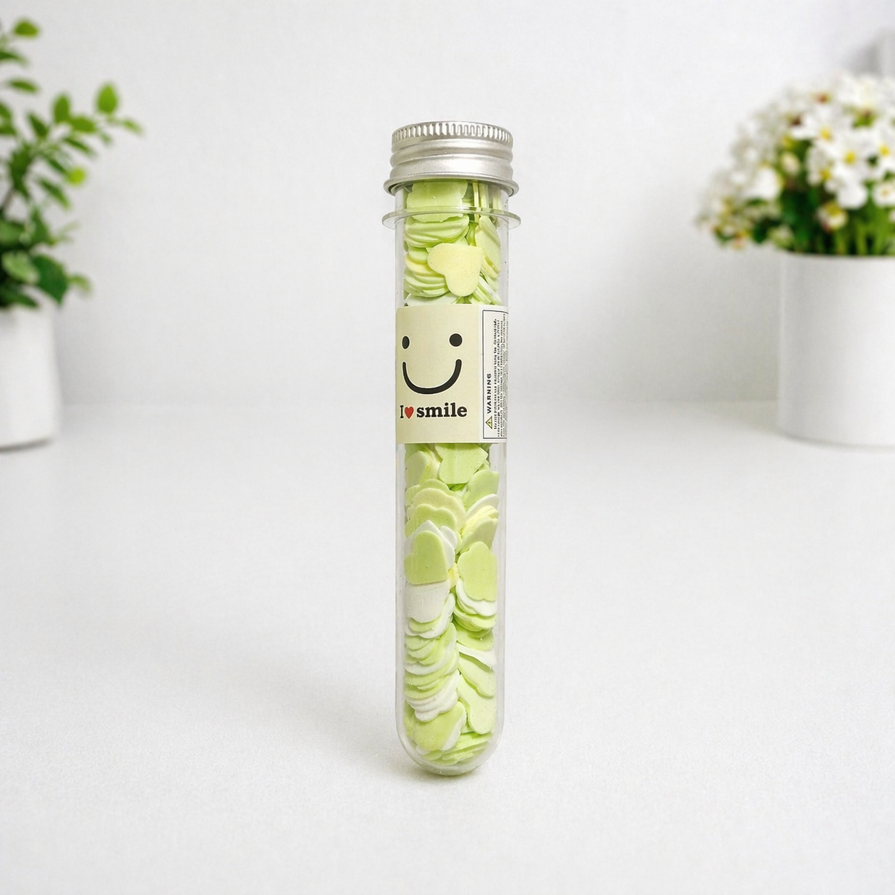 Paper Soap Hearts & Confetti Flakes – Portable Tube