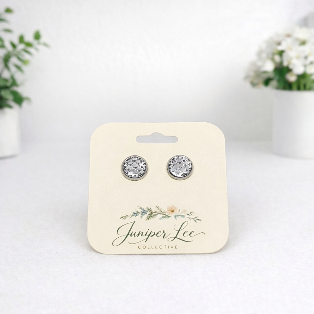 Mermaid Scale Stud Earrings
