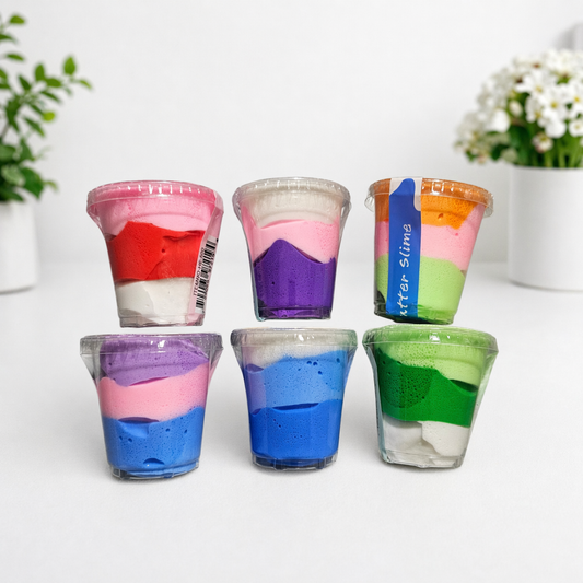 Pastel 3-Tone Soft Butter Matte Slime Mini Cup