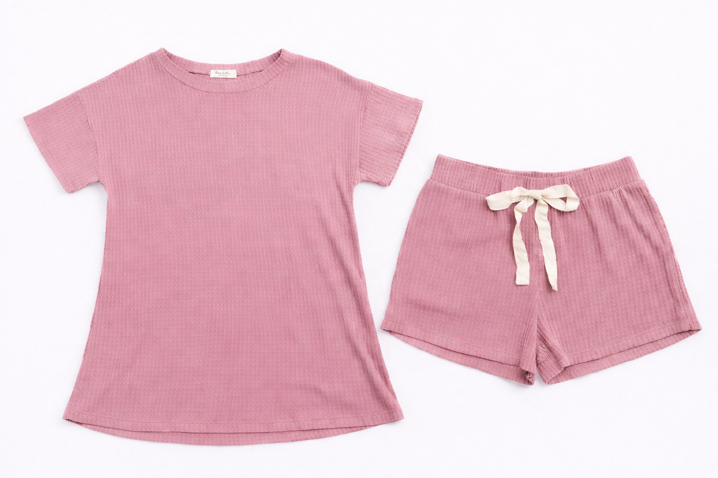 Cloud Nine Waffle Knit Short Set