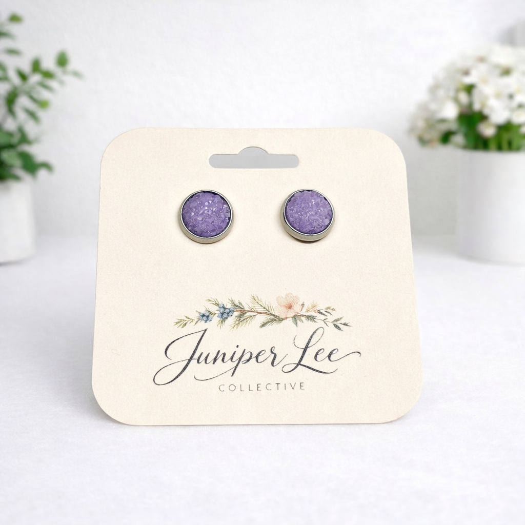 Druzy Stud Earrings