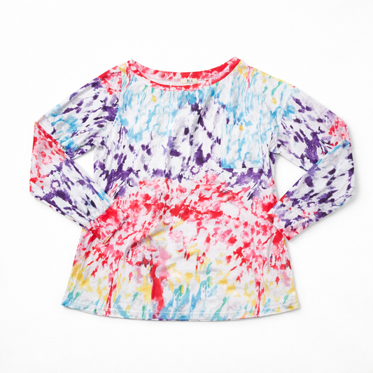 Tie Dye Bloom Long Sleeve Top