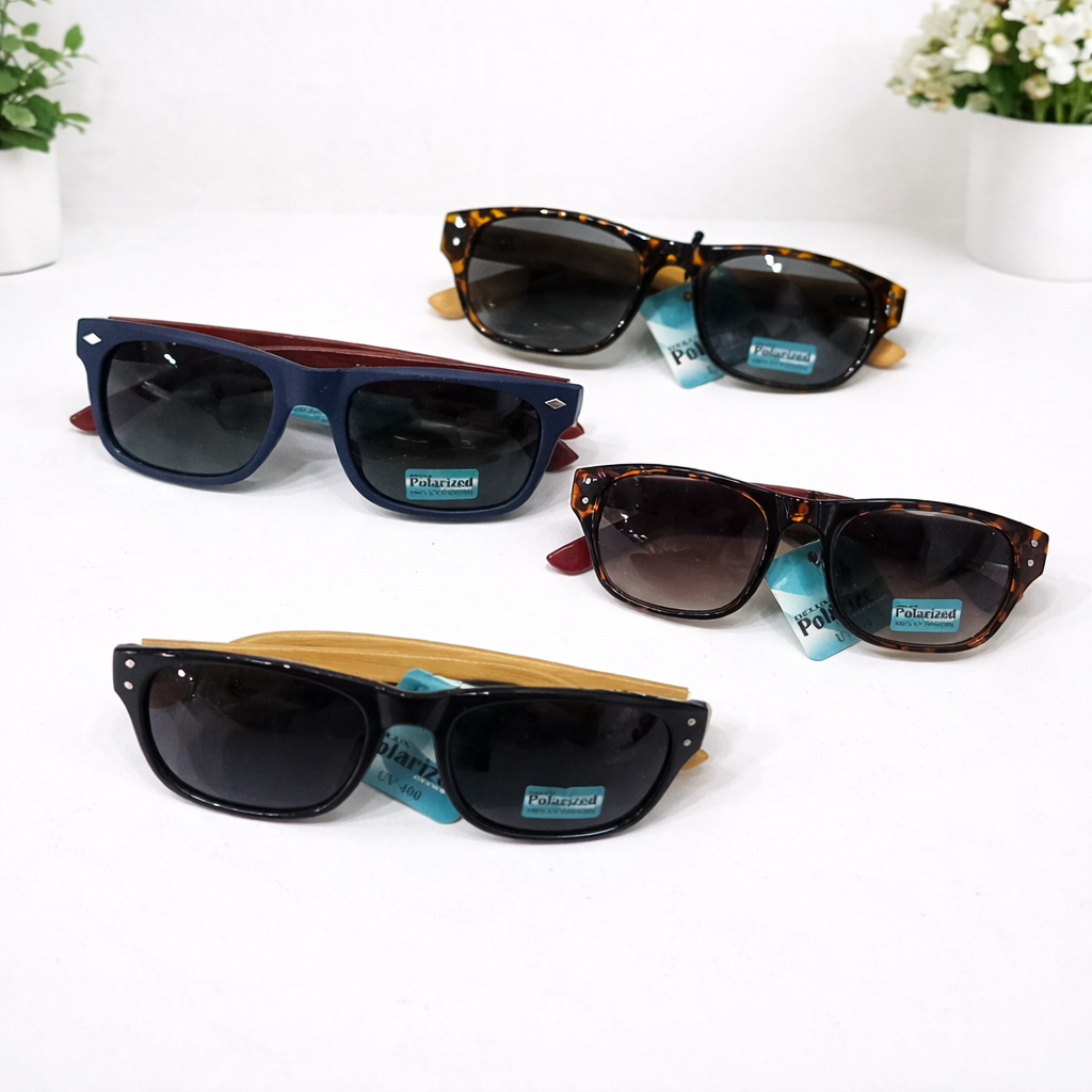 Real Bamboo and Rosewood Polarized Sunglasses