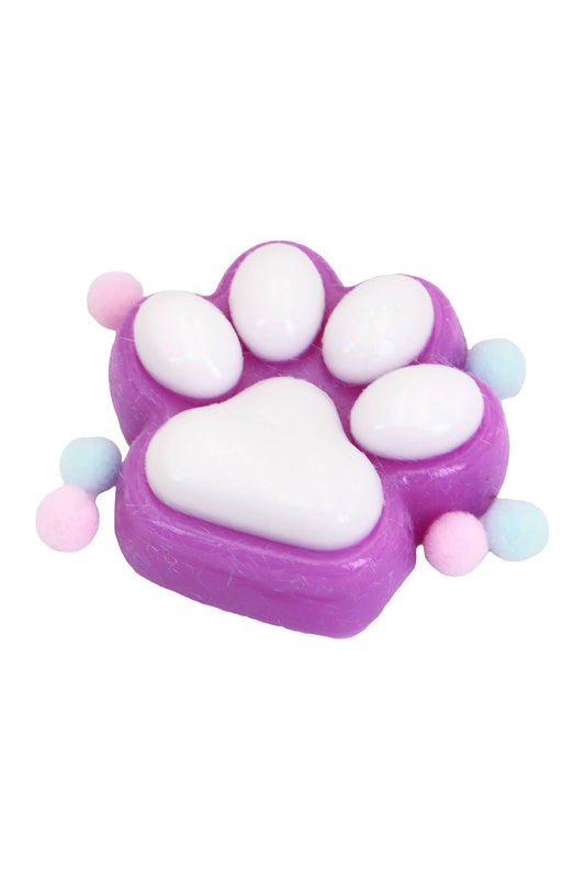 Paw Lightly Flocked Pom Pom Mochi Squishy Toy
