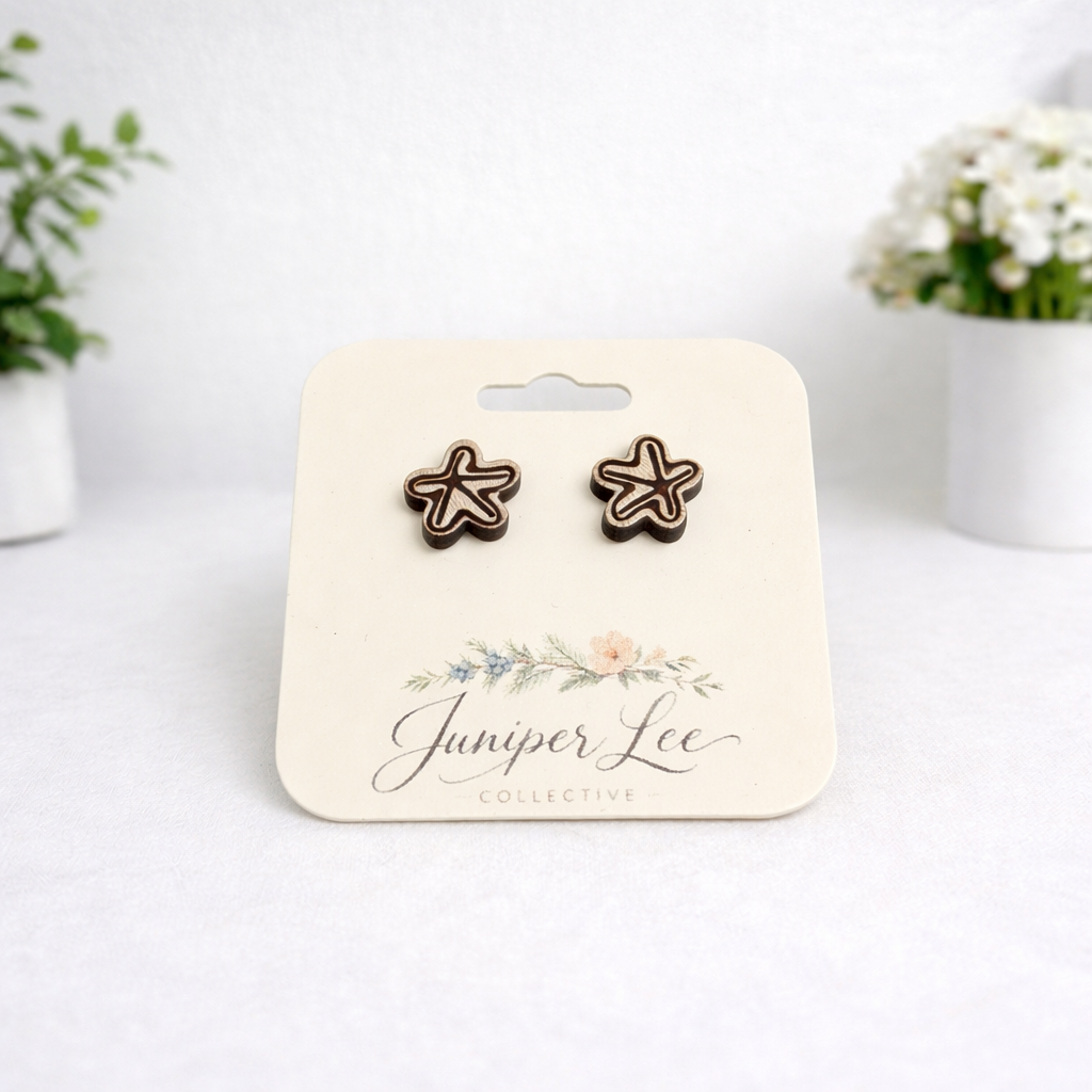 Wooden Stud Earrings