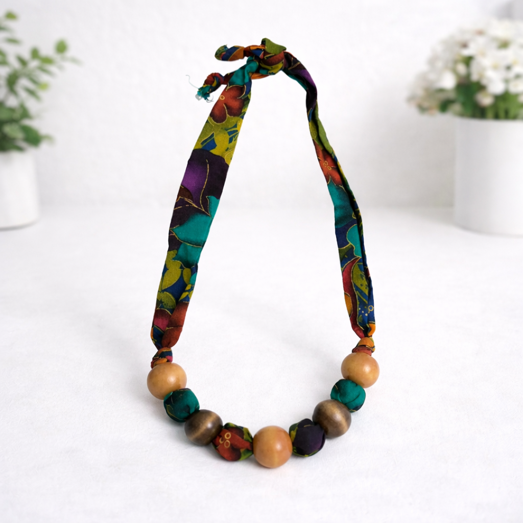 Fabric Bead Necklace