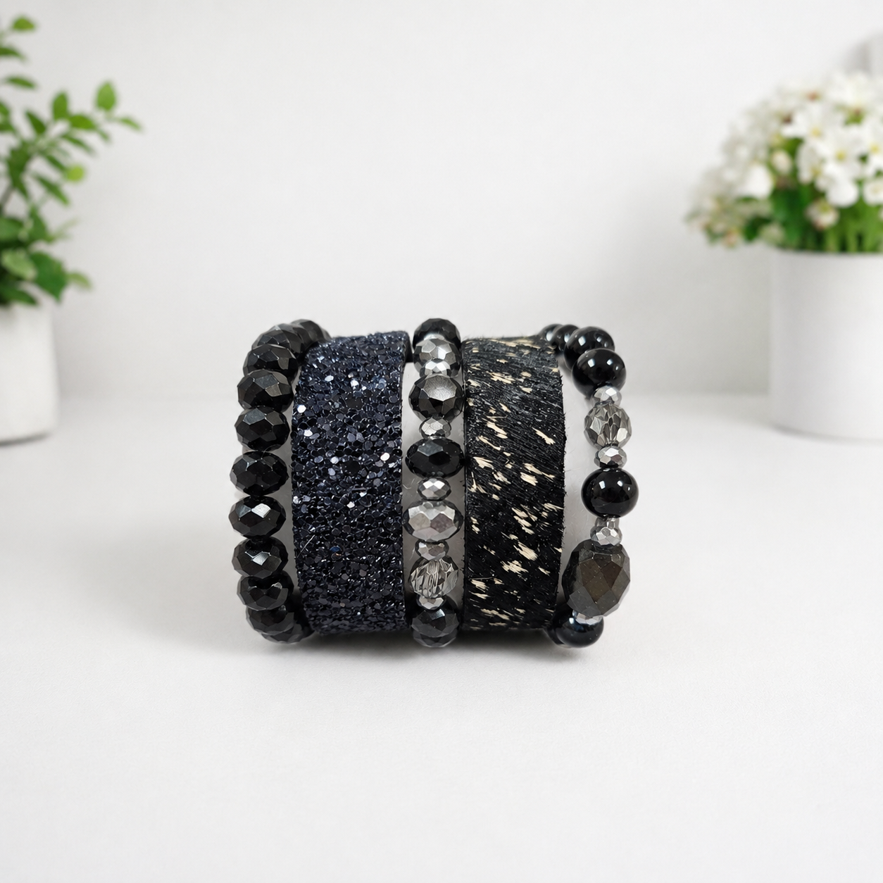 Animal Print Stack Bracelets