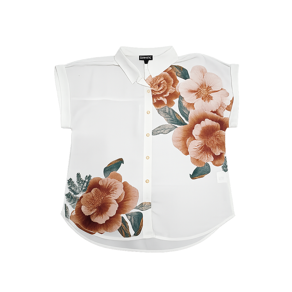 Bloom Haven Button-Up Blouse