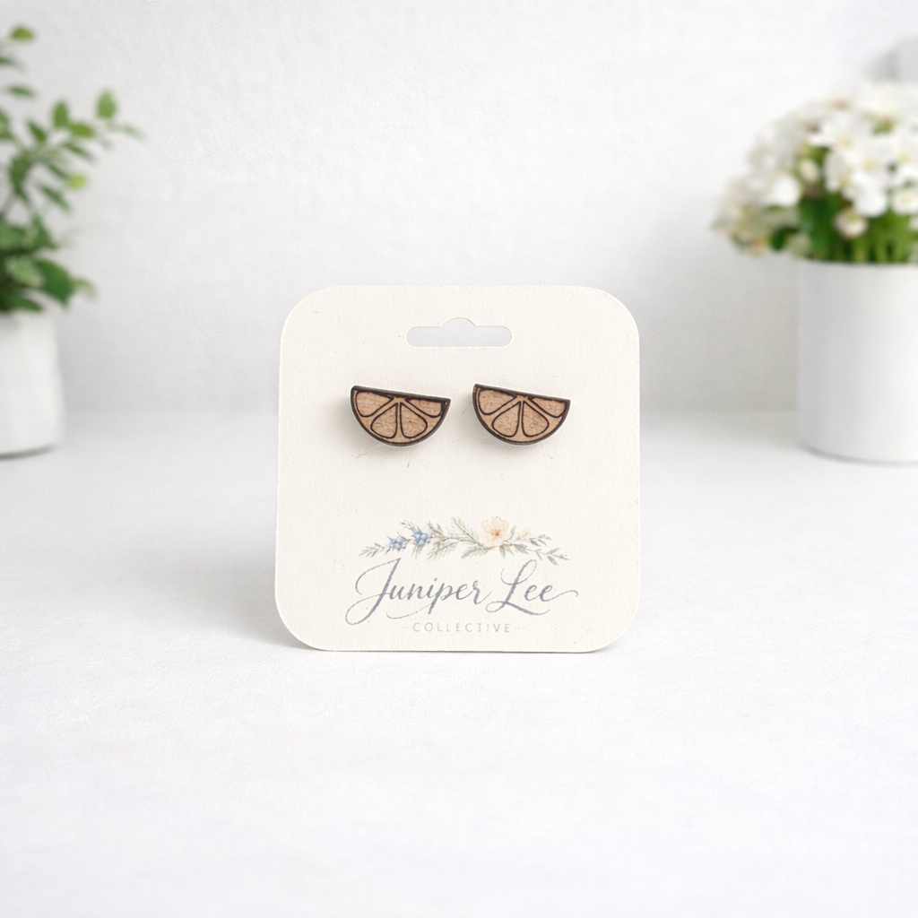 Wooden Stud Earrings
