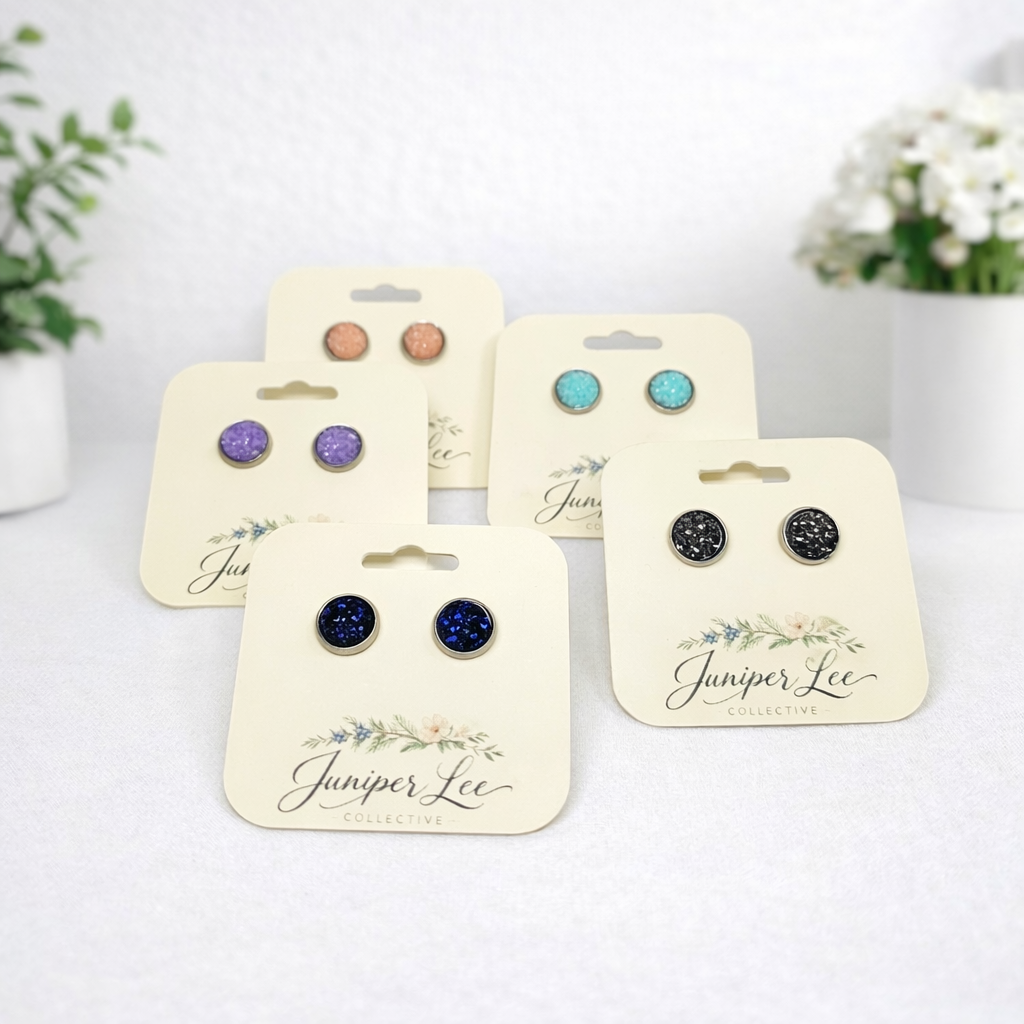 Druzy Stud Earrings
