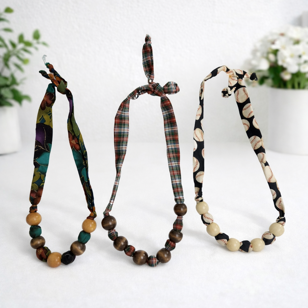 Fabric Bead Necklace