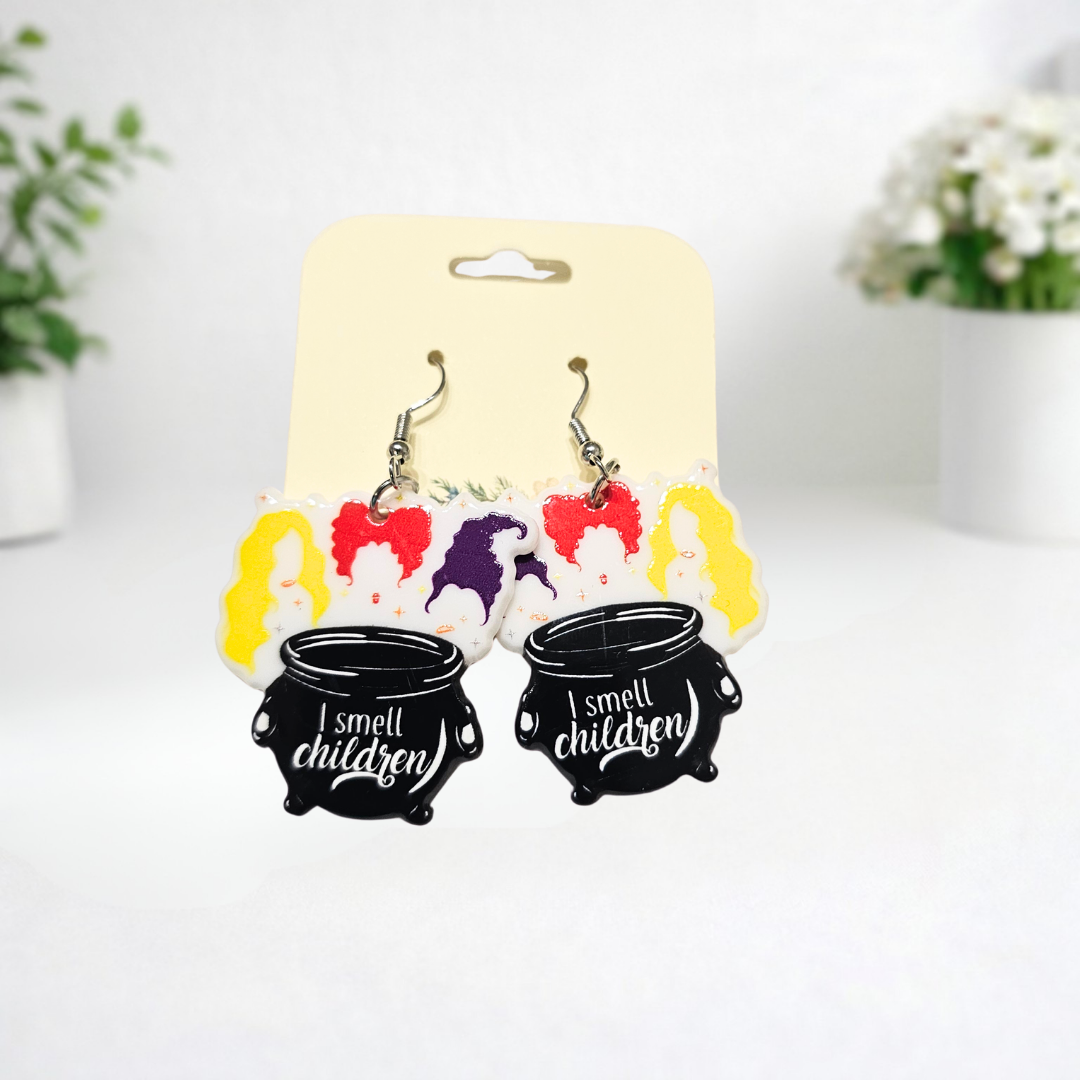 🎃👻 Halloween Acrylic Dangle Earrings