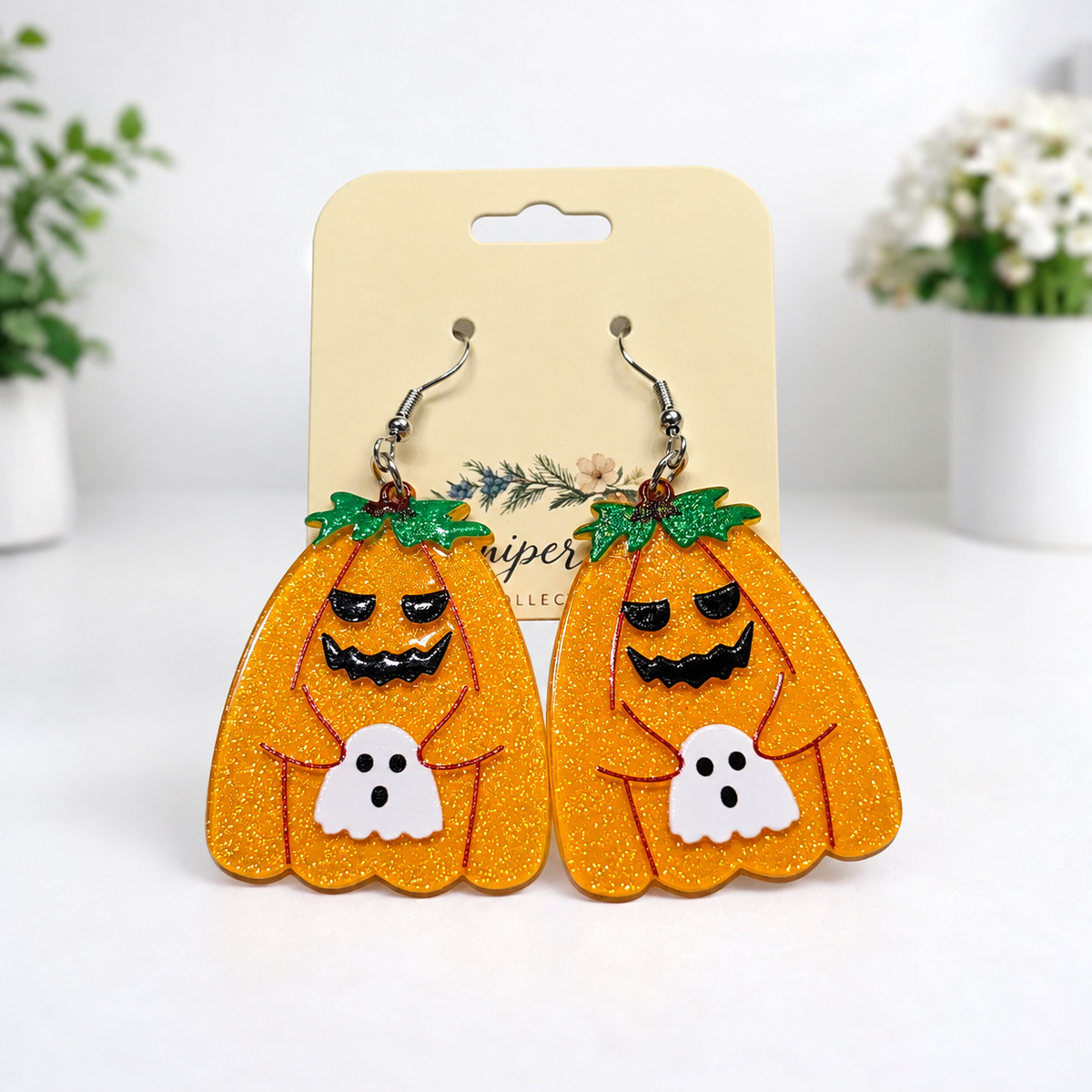 🎃👻 Halloween Acrylic Dangle Earrings
