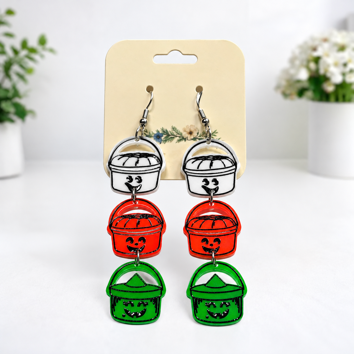 🎃👻 Halloween Acrylic Dangle Earrings