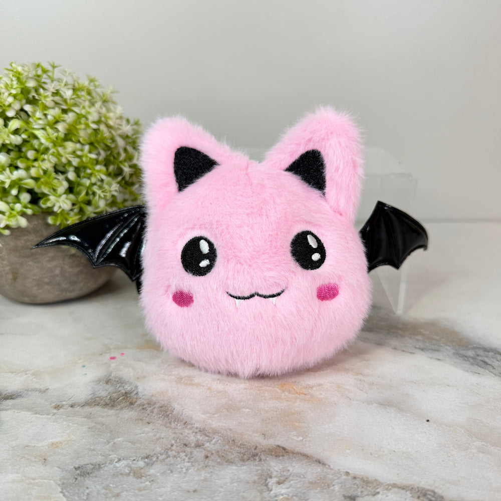 Halloween Pom Pom Bat Keychain