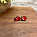 Holiday Wooden Stud Earrings