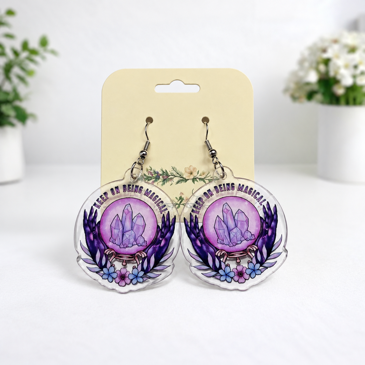 🎃👻 Halloween Acrylic Dangle Earrings